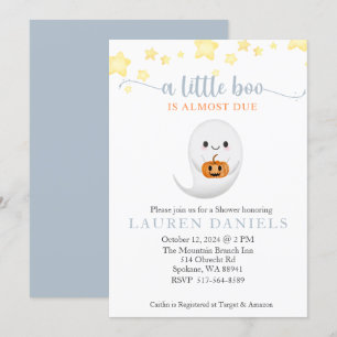 Invitation Un Little Boo est presque attendu Baby shower d'Ha