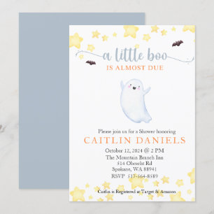 Invitation Un Little Boo est presque attendu Baby shower d'Ha