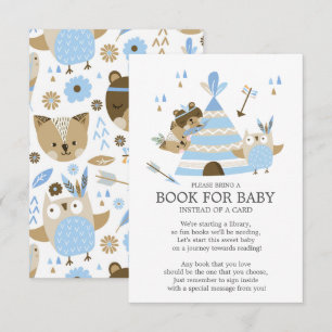 Invitation Un livre de Baby shower pour bébé sauvage de la fo