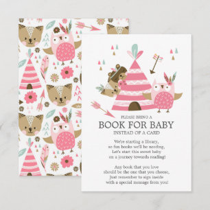 Invitation Un livre de Baby shower pour bébé sauvage de la fo