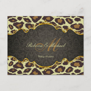 Invitation Un mariage de Damask Leopard