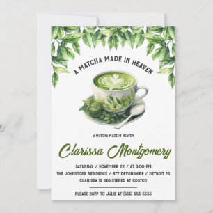 Invitation Un mariage de matcha fait au ciel Enterrement de v