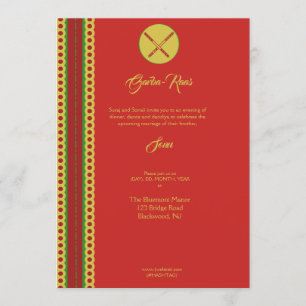 Invitation Un mariage hindou du Ganesh indien invite Garba Me