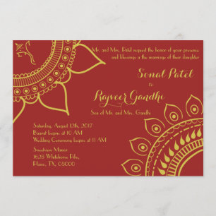 Invitation Un mariage hindou du Ganesh indien invite Garba Me