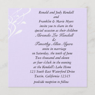 Invitation Un mariage léger et sans respiration