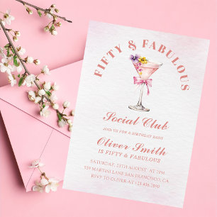 Invitation Un Martini Un Peu Plus Vieux Cinquante & Fantastiq
