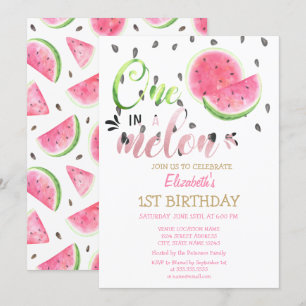Invitation Un Melon Dans Les Pastèques 1er Anniversaire