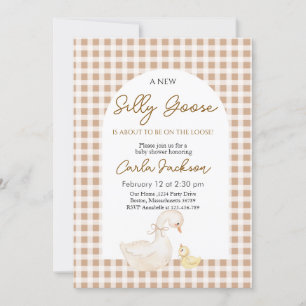 Invitation Un Nouveau Baby shower D'Oie Silly