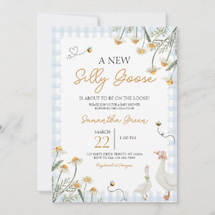 Invitation Un nouveau Baby shower d'oie stupide