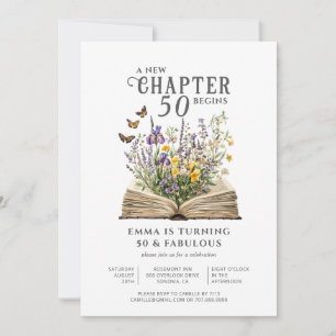 Invitation Un nouveau chapitre commence 50 ans et une fabuleu