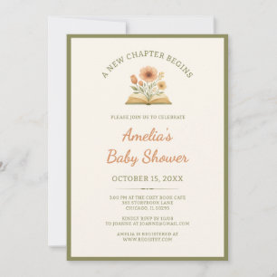 Invitation Un nouveau chapitre commence - Baby Shower sur le