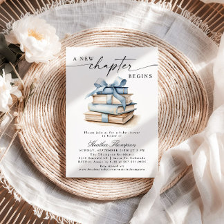 Invitation Un nouveau chapitre commence Baby Shower, thème li