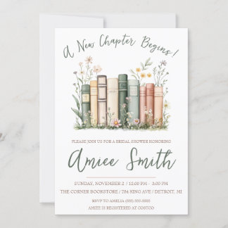 Invitation Un nouveau chapitre commence ! Fête de mariage pri