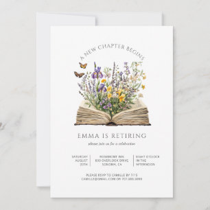 Invitation Un nouveau chapitre commence Fête de retraite