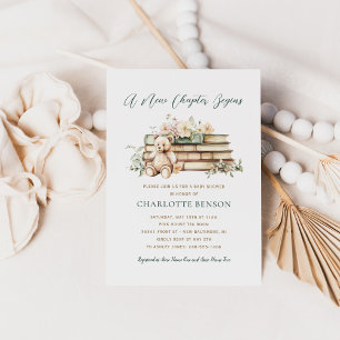 Invitation Un nouveau chapitre commence Shower bébé sur le th