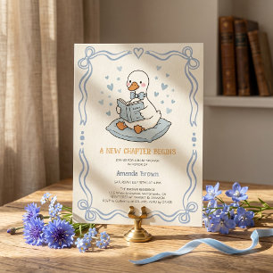 Invitation Un nouveau chapitre commence Shower pour bébé garç