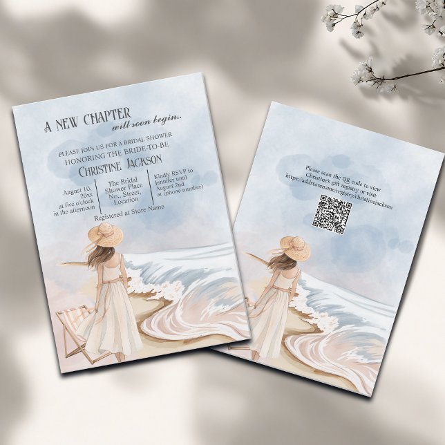 Invitation Un nouveau chapitre commencera la Fête des mariées (Créateur téléchargé)