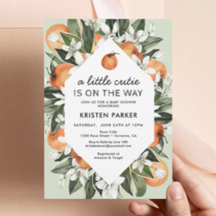 Invitation Un petit amour est en route Citrus Baby Shower