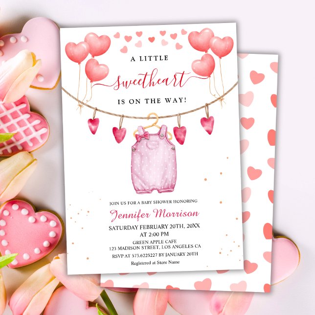Invitation Un Petit Amoureux | Baby shower de la Saint Valent (Créateur téléchargé)