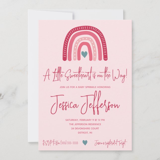 Invitation Un Petit Amoureux est en route ! Baby shower (Devant)