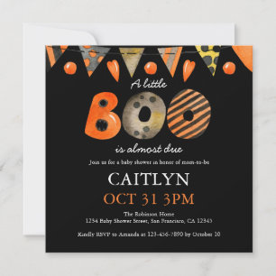 Invitation Un petit Baby shower Boo Halloween