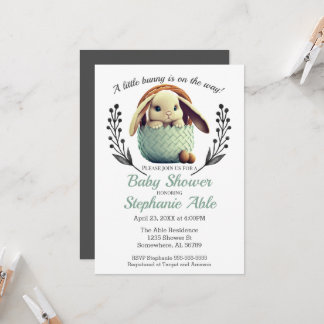 Invitation Un Petit Baby shower Bunny