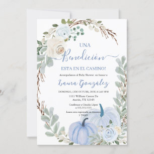Invitation Un petit Baby shower citrouille garçon en espagnol