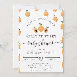 Invitation Un petit baby shower d'abricot doux