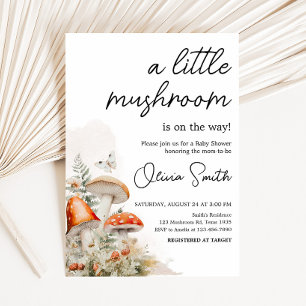 Invitation Un Petit Baby shower De Champignons Enchantés