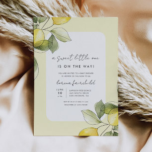 Invitation Un petit Baby shower de citron doux