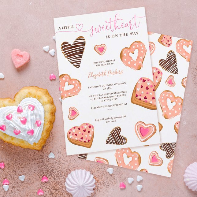 Invitation Un petit baby shower de donuts valentin (Créateur téléchargé)