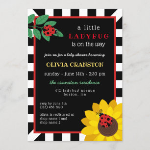 Invitation Un petit Baby shower de Ladybug