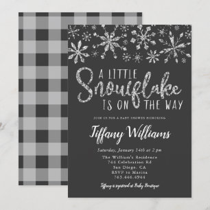 Invitation Un petit baby shower de parties scintillantes