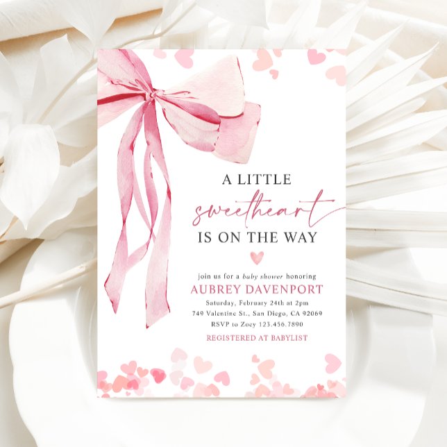 Invitation Un petit Baby shower de Saint Valentin (Créateur téléchargé)