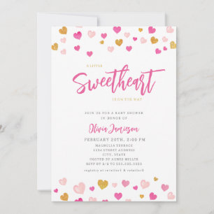 Invitation Un petit Baby shower de Saint-Valentin