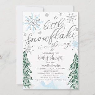 Invitation Un petit Baby shower d'hiver de Noël