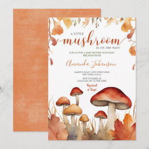 Invitation Un Petit Baby shower Floral D'Automne De Champigno