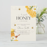 Invitation Un petit Baby shower Honeycomb d'abeille de miel