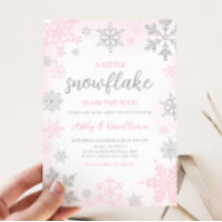 Un petit Baby shower rose Flocon de neige
