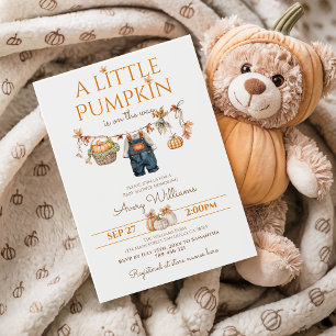 Invitation Un petit Baby shower Rustique Boho Automne Un Peu