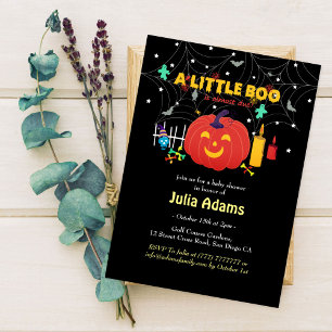 Invitation Un petit bébé boo Halloween shower