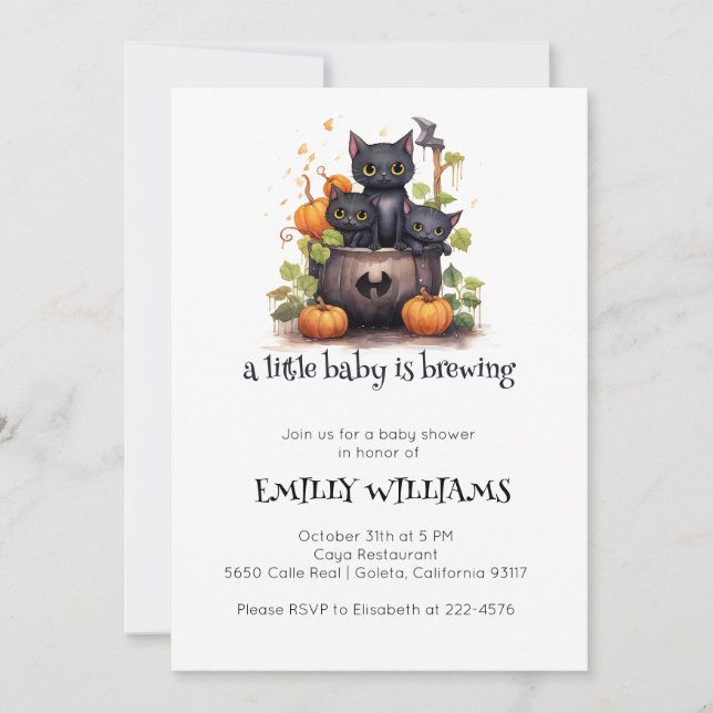Invitation Un petit bébé brasse du Baby shower (Devant)