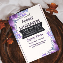 Un Petit Bébé Fleur sauvage Violet Fille Douche