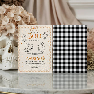 Invitation Un petit boo est en route Fête prénatale Halloween