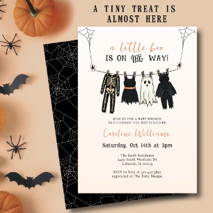 Invitation Un petit boo est en route Halloween Mignon