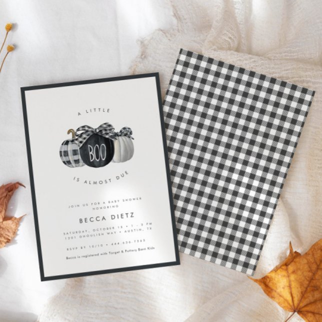 Invitation Un Petit Boo est presque dû ! Baby shower (Find matching items in our shop!)