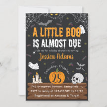 Un petit Boo est presque dû Baby shower Halloween