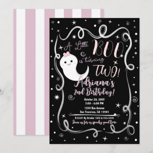 Invitation Un petit Boo qui fête ses 2 ans DEUX Gentils fantô