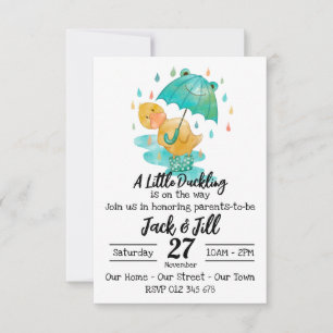 Invitation Un petit caneton est sur la voie de l'invitation