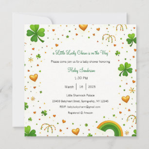 Invitation Un petit charme chanceux est sur le chemin Invitat